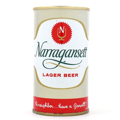 Narragansett Beer Pull Tab ACCO NARROW SEAM ENAMEL 96-2 EXCEPTIONAL