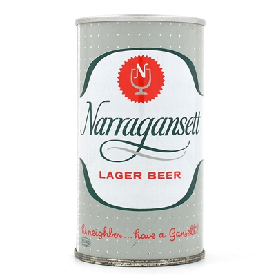 Narragansett Beer Pull Tab ACCO SOLID GREEN BORDER 96-1 NEAR MINT