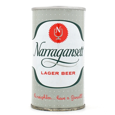 Narragansett Beer Pull Tab ACCO SOLID GREEN BORDER 96-1 NEAR MINT