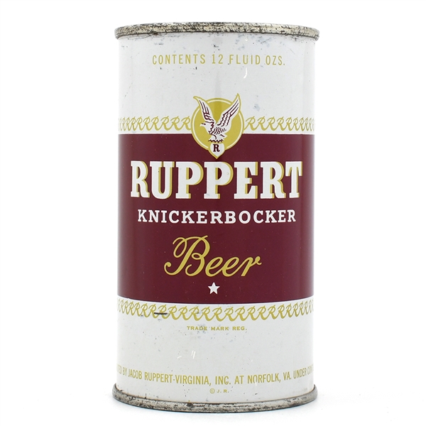 Ruppert Knickerbocker Beer Flat Top VIRGINIA 126-40