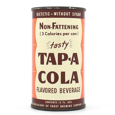 Tap-A Cola Diet Soda Flat Top NON-FATTENING PABST