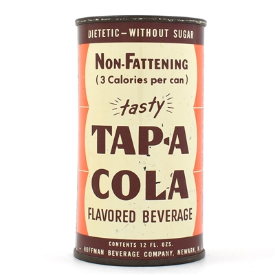 Tap-A Cola Diet Soda Flat Top NON-FATTENING PABST