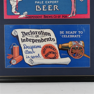 Duquesne American Pale Export Beer Declaration Independents Trolley Signs
