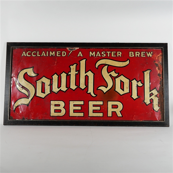 South Fork Beer Acclaimed A Master Brew Tin Sign RARE