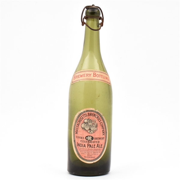 Massachusetts Breweries India Pale Ale Pre-Proh Blob Top Bottle COOKS BREWERY