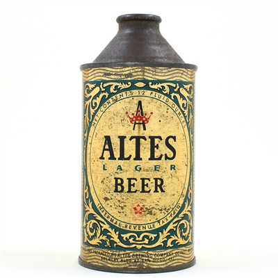 Altes Beer Cone Top IRTP DETROIT 21 CANNING CODE 150-12