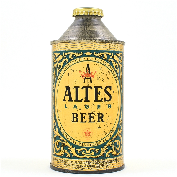 Altes Beer Cone Top IRTP DETROIT NO CANNING CODE 150-12