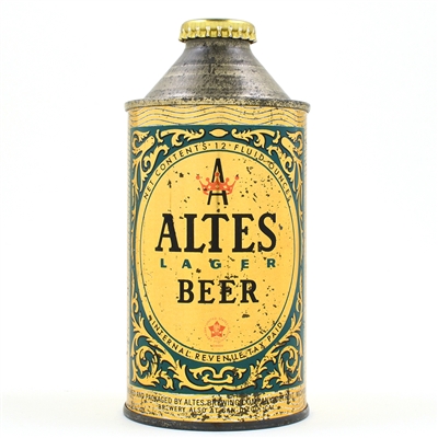 Altes Beer Cone Top IRTP DETROIT NO CANNING CODE 150-12