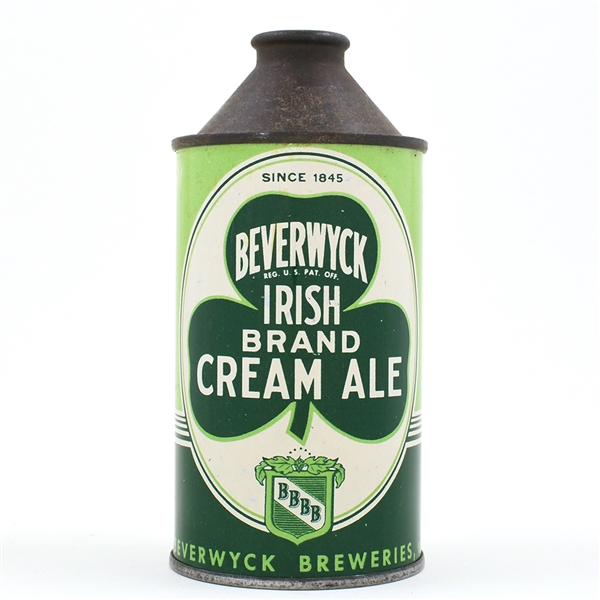 Beverwyck Irish Brand Cream Ale Cone Top 1845 DATE 152-7