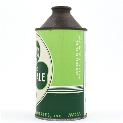 Beverwyck Irish Brand Cream Ale Cone Top 1845 DATE 152-7