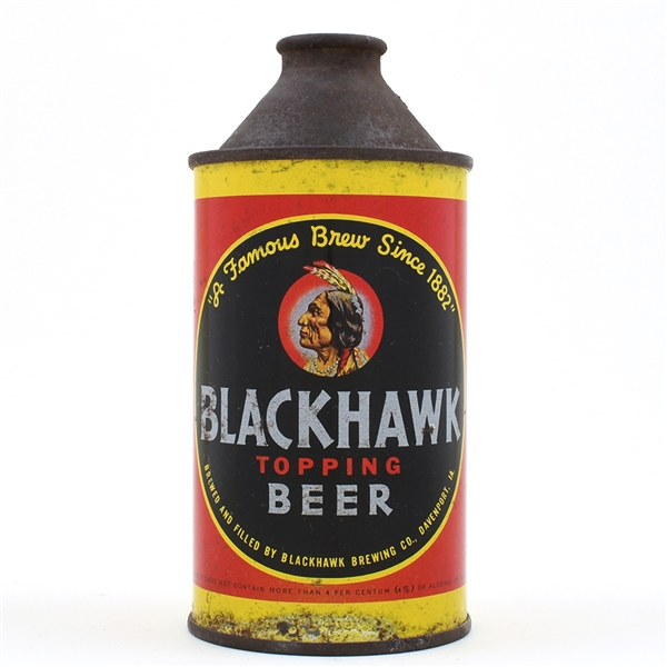 Blackhawk Beer Cone Top DNCMT 4 PERCENT 152-26