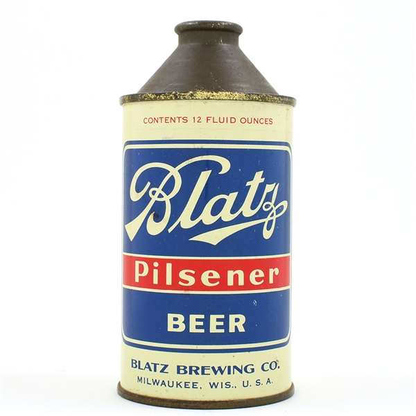 Blatz Pilsener Beer Cone Top 153-28 EXCELLENT