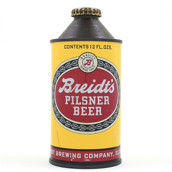 Breidts Pilsner Beer Cone Top IRTP 154-18 EXCELLENT