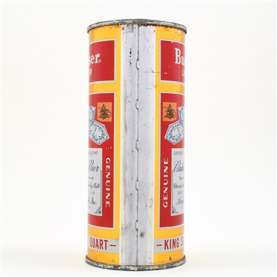Budweiser 16 Ounce Flat Top SPLIT LABEL GOLD ST LOUIS 226-23 OUTSTANDING