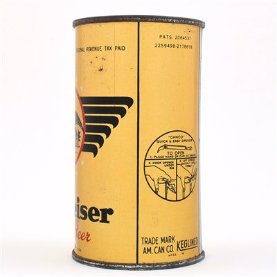 Budweiser Beer Instructional Flat Top ACCO D CODE 43-40 OI 162