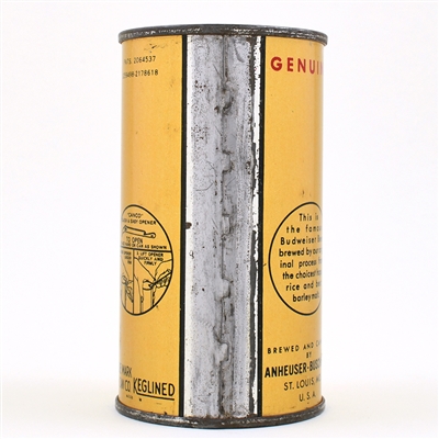 Budweiser Beer Instructional Flat Top ACCO D CODE 43-40 OI 162