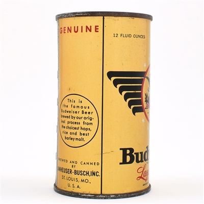 Budweiser Beer Instructional Flat Top ACCO D CODE 43-40 OI 162