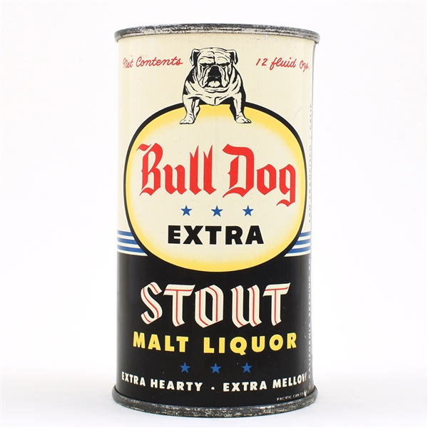 Bull Dog Stout Malt Liquor Flat Top BLUE STARS 45-26 EXCEPTIONAL