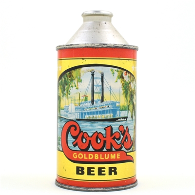 Cooks Goldblume Beer Cone Top NIEO 4 PERCENT NON-IRTP 158-6 CLEAN
