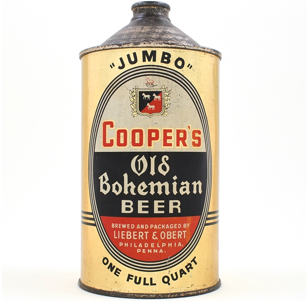 Coopers Old Bohemian Beer Quart Cone Top 205-14 SHARP