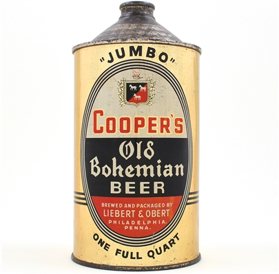 Coopers Old Bohemian Beer Quart Cone Top 205-14 SHARP