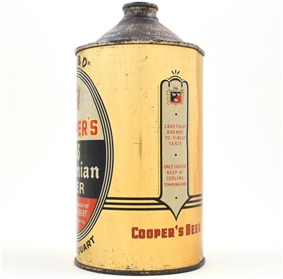 Coopers Old Bohemian Beer Quart Cone Top 205-14 SHARP