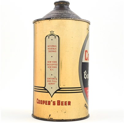 Coopers Old Bohemian Beer Quart Cone Top 205-14 SHARP