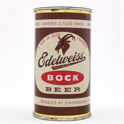 Edelweiss Bock Beer Flat Top 59-8 MINTY