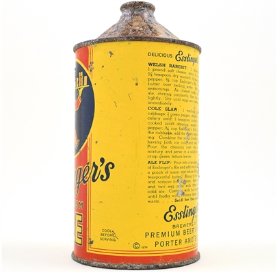 Esslingers Premium Ale Quart Cone Top 208-10
