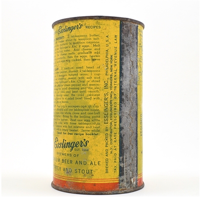 Esslingers Premium Ale Quart Flat Top FLAT TOP ON TRAY 208-11 OI 241