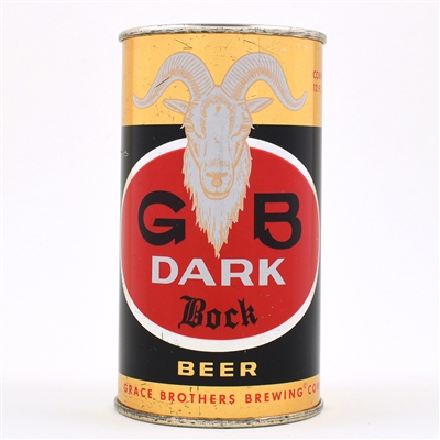 GB Dark Bock Beer Flat Top ORANGE GOAT 68-8 EXCELLENT