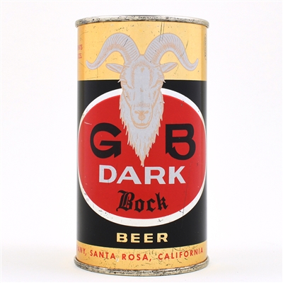 GB Dark Bock Beer Flat Top ORANGE GOAT 68-8 EXCELLENT