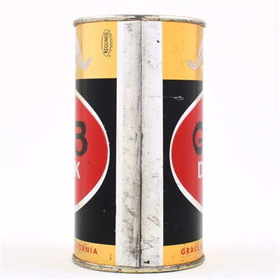 GB Dark Bock Beer Flat Top ORANGE GOAT 68-8 EXCELLENT