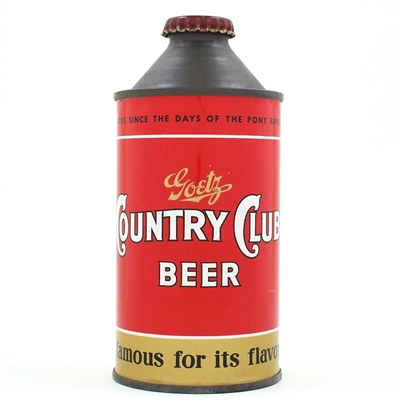 Goetz Country Club Beer Cone Top 165-19 EXCELLENT