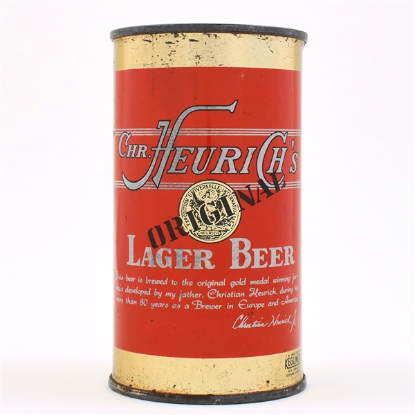 Heurichs Lager Beer Bank Lid Flat Top 81-37