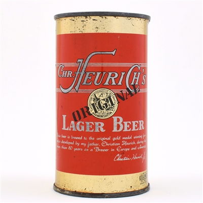 Heurichs Lager Beer Bank Lid Flat Top 81-37