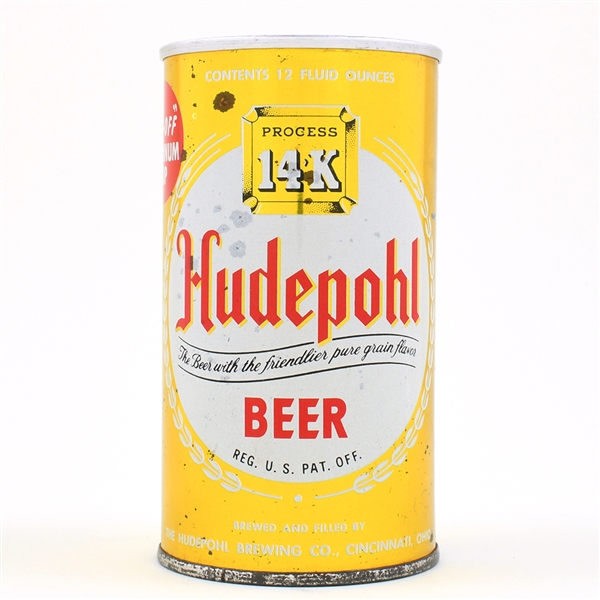 Hudepohl Beer Zip Top POP OFF TOP 77-35