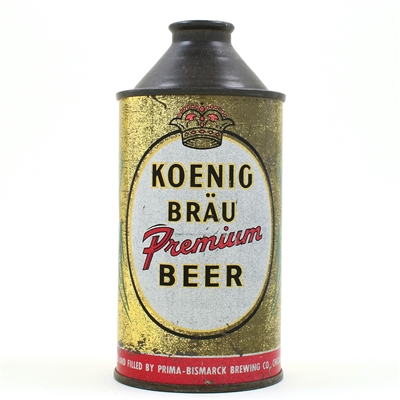 Koenig Brau Beer Cone Top GREEN HOPS IRTP ON BACK UNLISTED