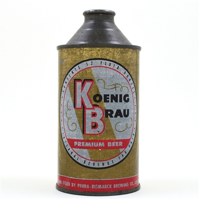 Koenig Brau Beer Cone Top NO ALCOHOL STATEMENT171-31