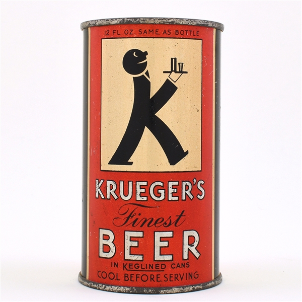 Kruegers Beer LONG OPENER Flat Top KEGLINED FRONT 90-2 OI 475 CLEAN RARE