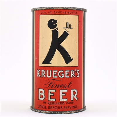Kruegers Beer LONG OPENER Flat Top KEGLINED FRONT 90-2 OI 475 CLEAN RARE