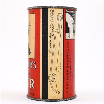Krueger's Beer LONG OPENER Flat Top KEGLINED FRONT 90-2 OI 475 CLEAN RARE