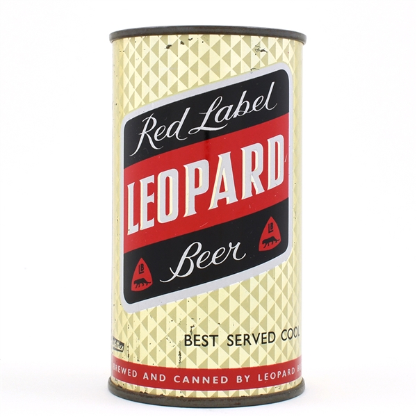 Leopard Red Label Beer New Zealand Flat Top SCARCE EXCEPTIONAL