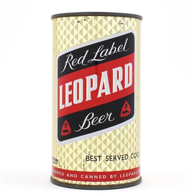 Leopard Red Label Beer New Zealand Flat Top SCARCE EXCEPTIONAL