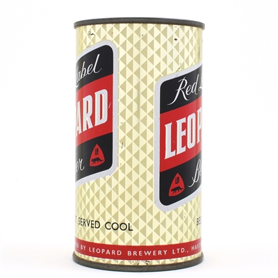 Leopard Red Label Beer New Zealand Flat Top SCARCE EXCEPTIONAL