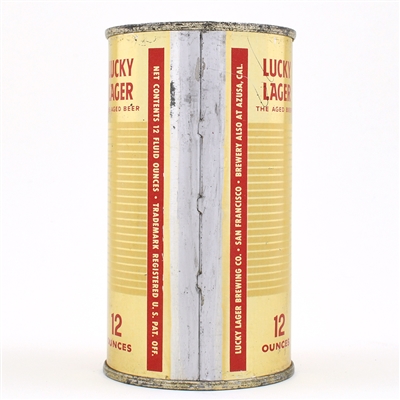 Lucky Lager Beer Flat Top SAN FRANCISCO 93-18 EXCELLENT