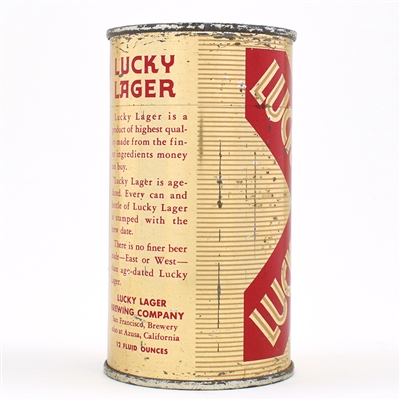 Lucky Lager Beer Flat Top SAN FRANCISCO CROWN 93-17