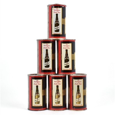 Miller Beer 1950s Cardboard 6-Pack Holder and 6 Flat Tops 99-36