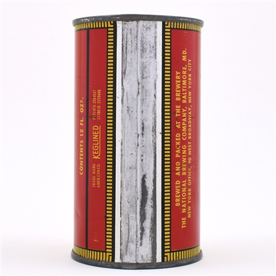 National Bohemian Beer Flat Top BALTIMORE KEGLINED 102-5 CLEAN