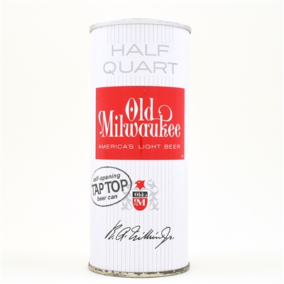 Old Milwaukee Beer 16 Ounce Zip Top MILWAUKEE 159-9 TOUGH MINTY
